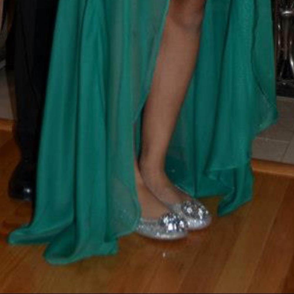 Glittery Nine West prom flats size 6 - Picture 6 of 8